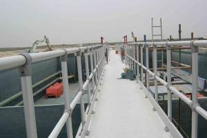 Aluminium Anodised Handrails for a Wastewater Treatment Plant