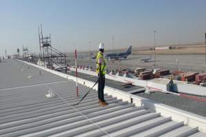 Wire fall protection system - the Dubai World Central