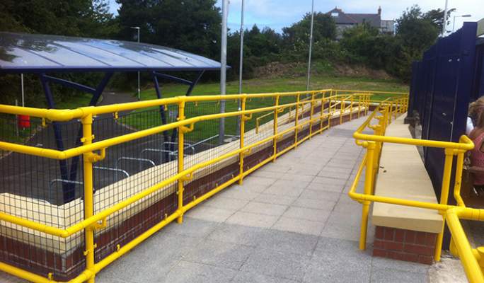 Kee Access DDA Handrails at Hayle Railway Station