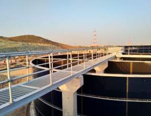 Aluminium Guardrail installation on Kalba Sewage Treatment Plant