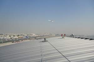 Fall restraint systems installed at the Dubai Flower Centre at Dubai Airports