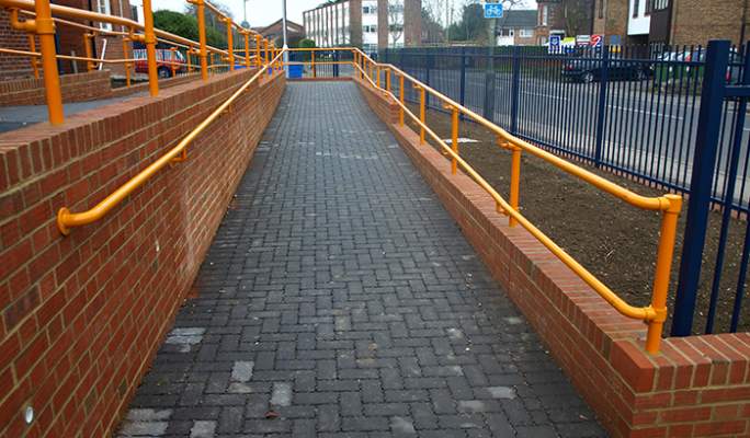 Kee Access DDA Handrails at Stainles railway station