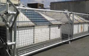 KEEGUARD roof guard rails protect a large roof light