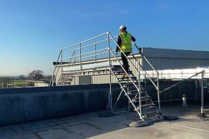 Safe Rooftop Step Over Solution For Cheshire Hospital