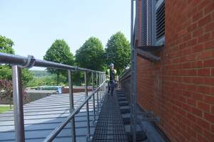 Roof Walkway with Guard Rail
