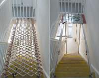 Stabil und sicher Arbeiten im Treppenhaus