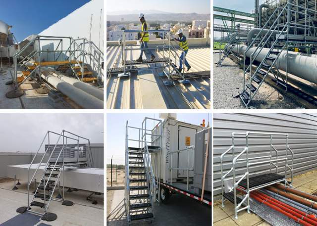 Where to use bespoke step over access platforms