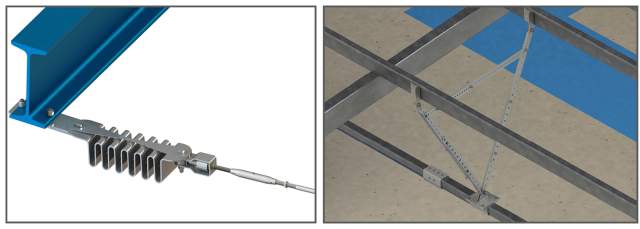 Overhead cable based fall protection and rigid rail fall protection systems